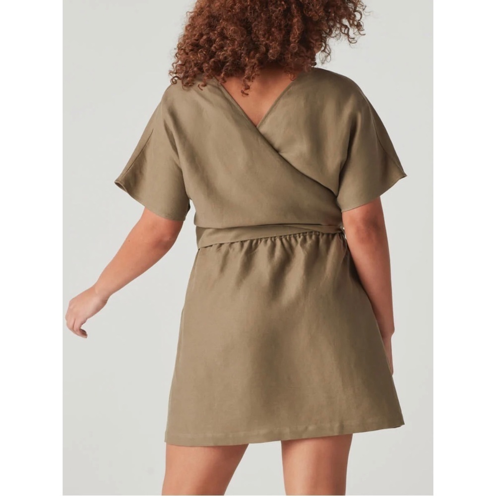 NWT Vetta The Convertible Wrap Mini Dress Khaki size XL - Picture 3 of 7